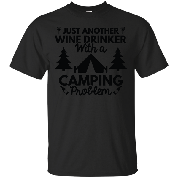 Camping - Wine Drinker Camping camper T Shirt & Hoodie