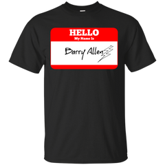 BARRY ALLEN - Hello My Name Is Barry Allen Sticker  The Flash  Lightning Bolt T Shirt & Hoodie