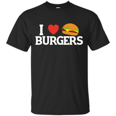 Mom - I Love Burgers Funny Food Lover Saying burgers T Shirt & Hoodie
