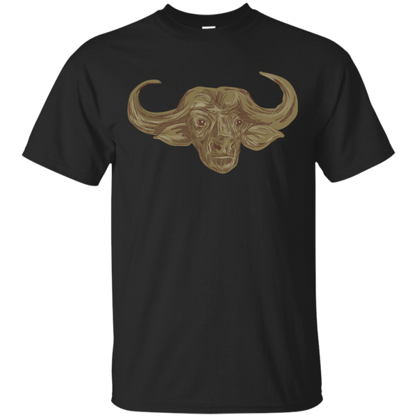 AFRICAN BUFFALO HEAD DRAWING - African Buffalo Head Drawing T Shirt & Hoodie