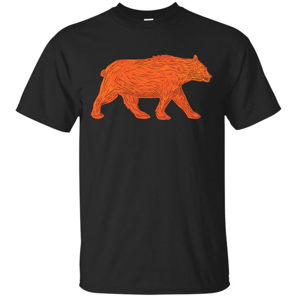 AMERICAN BLACK BEAR WALKING SIDE RETRO - American Black Bear Walking Side Retro T Shirt & Hoodie