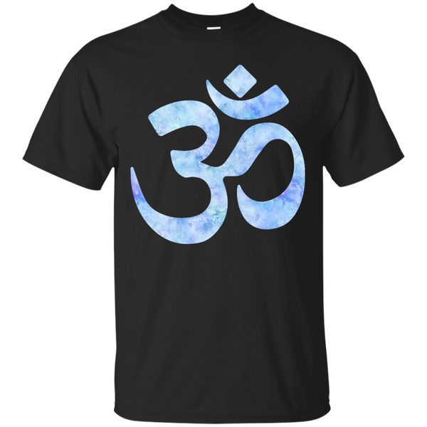 Yoga - Blue Watercolor Ohm Symbol T Shirt & Hoodie