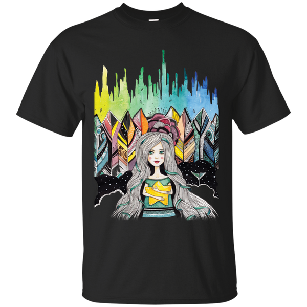 ABSTRACT - Girl with little star T Shirt & Hoodie
