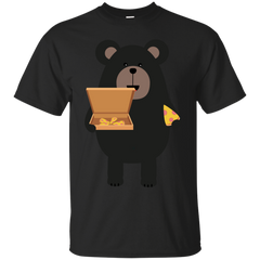 BEAR - Black Bear with pizza T Shirt & Hoodie