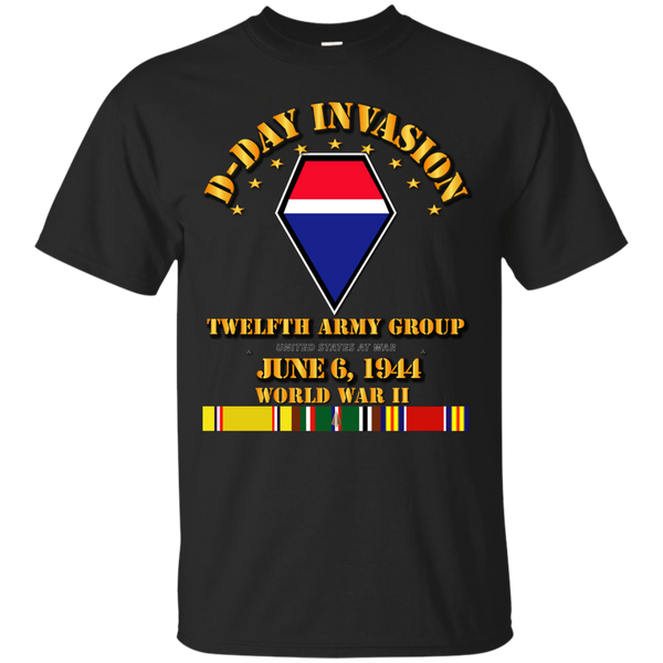12TH ARMY GROUP - 12th Army Group  D Day w Svc Ribbons T Shirt & Hoodie