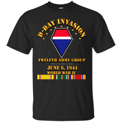 12TH ARMY GROUP - 12th Army Group  D Day w Svc Ribbons T Shirt & Hoodie