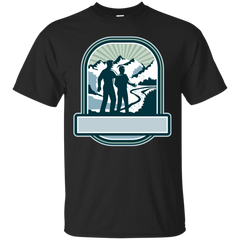 FATHER SON JOURNEY MOUNTAINS CREST RETRO - Father Son Journey Mountains Crest Retro T Shirt & Hoodie