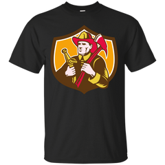 Firefighter - Fireman Firefighter Axe Hose Crest Woodcut emergency worker T Shirt & Hoodie