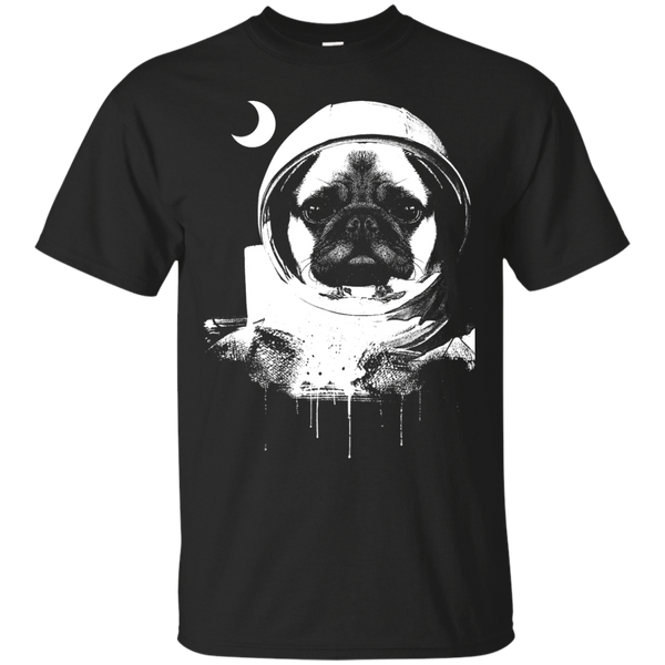 ASTRONAUT PUG - BW Space Pug T Shirt & Hoodie