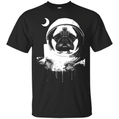 ASTRONAUT PUG - BW Space Pug T Shirt & Hoodie