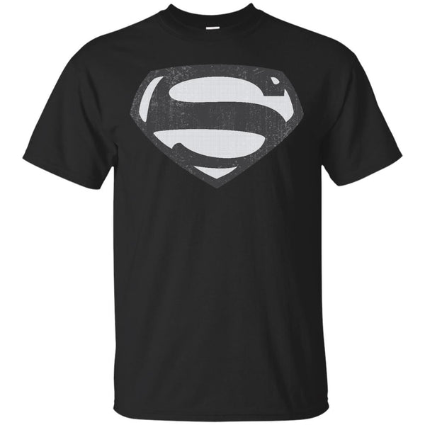 SUPERMAN - The Adventures of Superman Black and White Shield T Shirt & Hoodie