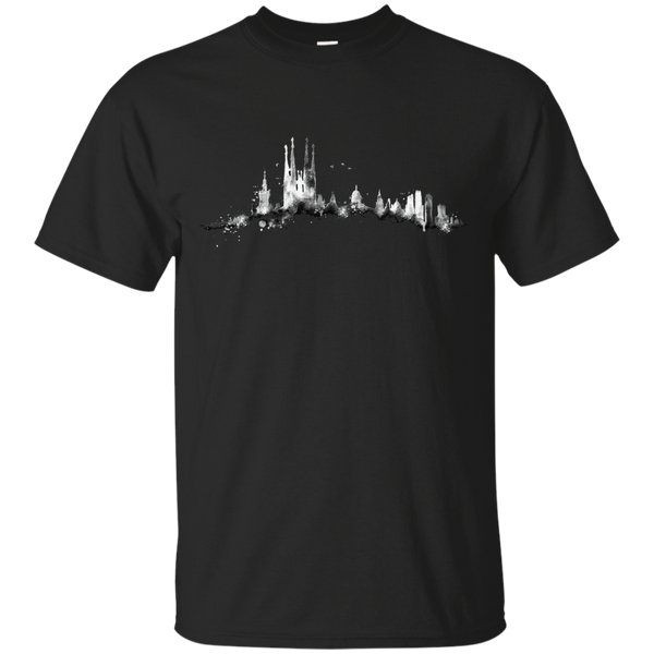 BARCELONA - White Barcelona Skyline T Shirt & Hoodie