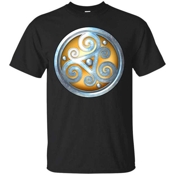 CELTIC - Gold Celtic Triskele Shield T Shirt & Hoodie
