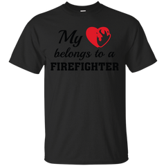 Firefighter - Heart Belongs Firefighter valentines day T Shirt & Hoodie