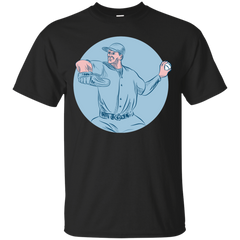 BASEBALL PITCHER THROWING BALL CIRCLE DRAWING - Baseball Pitcher Throwing Ball Circle Drawing T Shirt & Hoodie