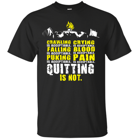 Dragon Ball - Quitting Is Not Acceptable  Saiyan Squat Leg Day Motivation workout dbz T Shirt & Hoodie