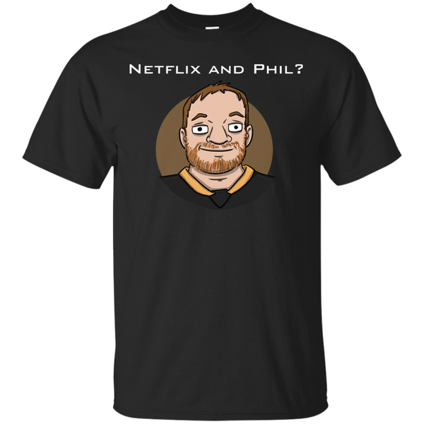 Hockey - Netflix and Phil  White Text nhl T Shirt & Hoodie