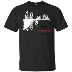 STRANGER THINGS - Where the Upside Ends outlined text ver T Shirt & Hoodie
