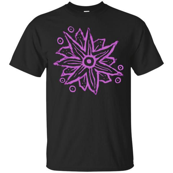 Yoga - Purple Wood Block Print Flowers T Shirt & Hoodie