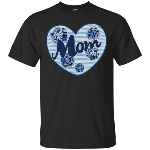 Mom - Mom retro blue heart vintage T Shirt & Hoodie
