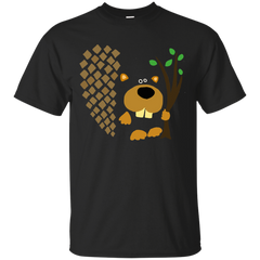 BEAVER - Funny Cute Beaver with Tree Branch Abstract T Shirt & Hoodie
