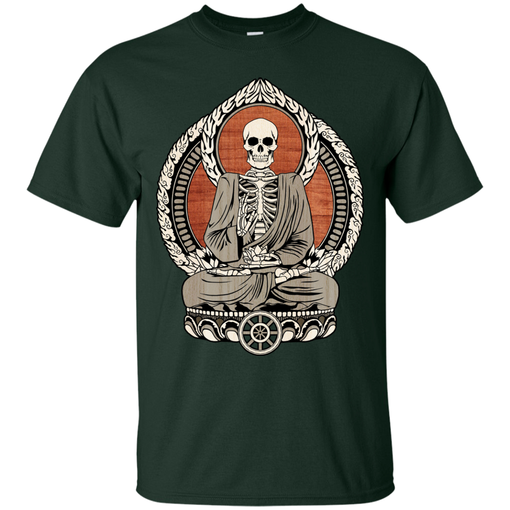 Yoga - Skeleton Buddha Wood Grain T Shirt & Hoodie