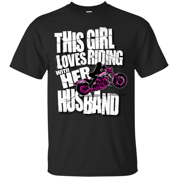 Biker - This Girl Loves Riding With Her Husband T Shirt & Hoodie