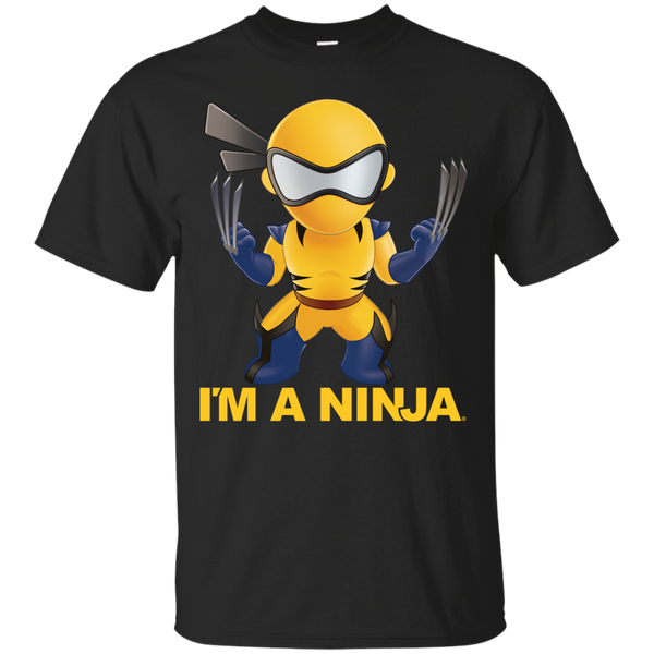 Marvel - Wolverine x IM A NINJA Dark GreyBlack imaninja T Shirt & Hoodie