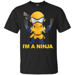 Marvel - Wolverine x IM A NINJA Dark GreyBlack imaninja T Shirt & Hoodie