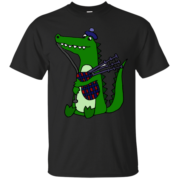 ALLIGATOR - Cute Funny Alligator Playing Bagpipes T Shirt & Hoodie