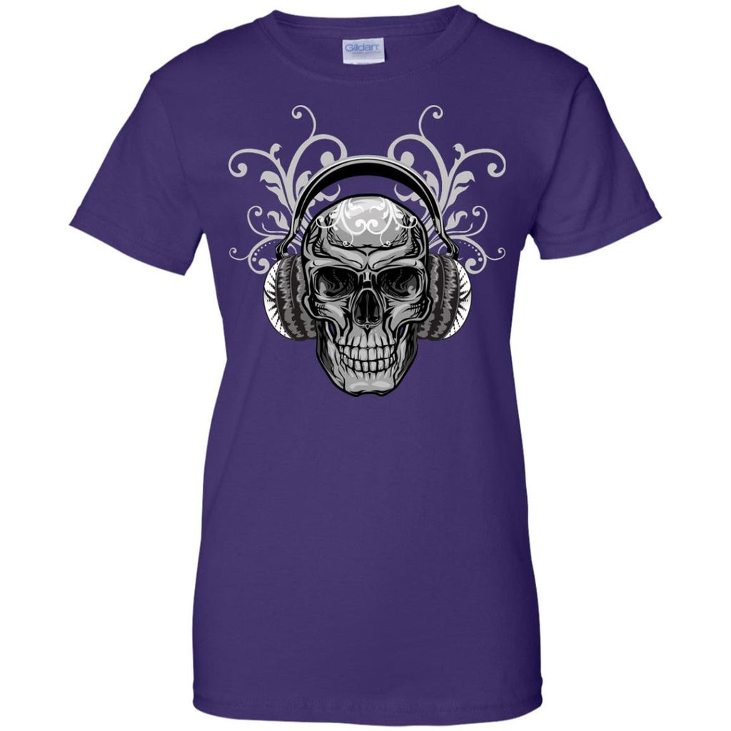 COOL - Skull with Headphones T Shirt & Hoodie