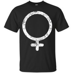 LGBT - Distressed FeministWoman Symbol  White venus T Shirt & Hoodie