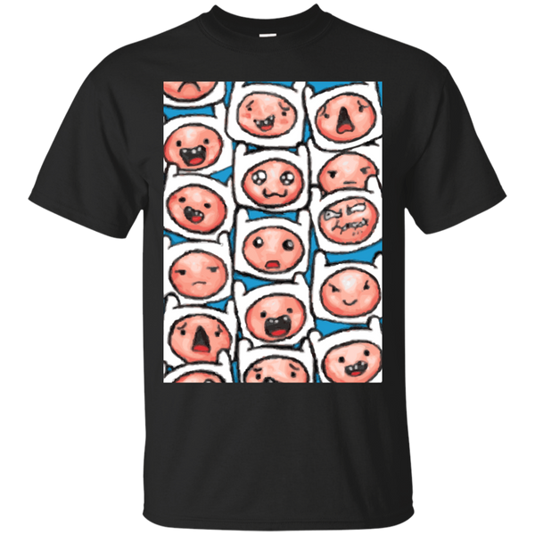 ADVENTURE TIME - Finn Faces T Shirt & Hoodie