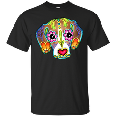 Hunting - Beagle  Day of the Dead Sugar Skull Dog T Shirt & Hoodie