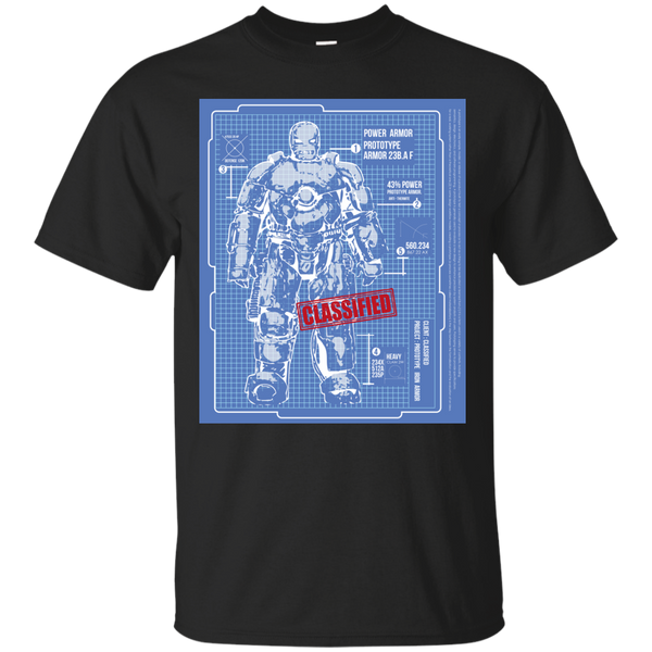 Marvel - BLUEPRINT TEE  POWER IRON ARMOR ironman T Shirt & Hoodie