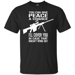 AIRSOFT - Funny  Give Peace a Chance Sniper Design T Shirt & Hoodie