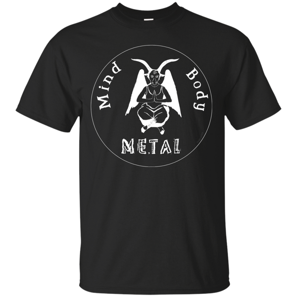 Yoga - Mind Body Metal in Black and White T Shirt & Hoodie