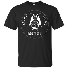 Yoga - Mind Body Metal in Black and White T Shirt & Hoodie