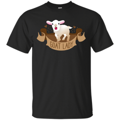 Mom - Goat lady on a banner white baby goat farm T Shirt & Hoodie