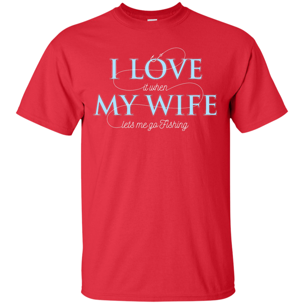 Camping - Mens Funny I Love My Wife When She Lets Me Go Fishing Hunting Camping Outdoor i love my wife T Shirt & Hoodie