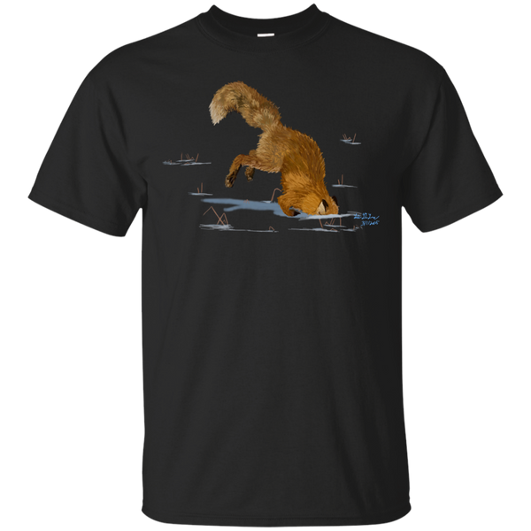 Camping - Red Fox Digging in the Snow trees T Shirt & Hoodie