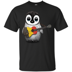 BELGIUM - Baby Penguin Playing Belgian Flag Guitar T Shirt & Hoodie